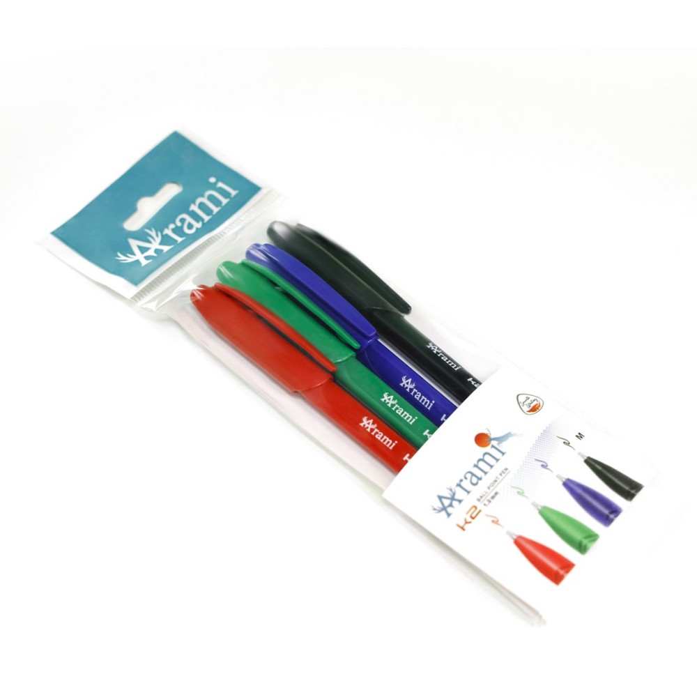 بسته 4عددی خودکار 1mm K2 چهار رنگ‌اصلی آرامی 0465