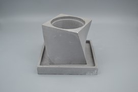ظرف مربع پیچ کوچک (کد 0،رنگ بتنی)