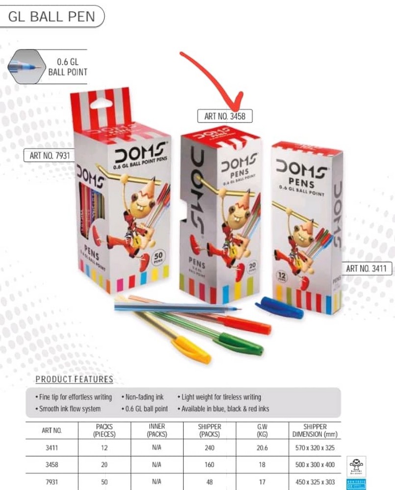 خودکار آبی نوک 0.6 روکش رنگی20عددی