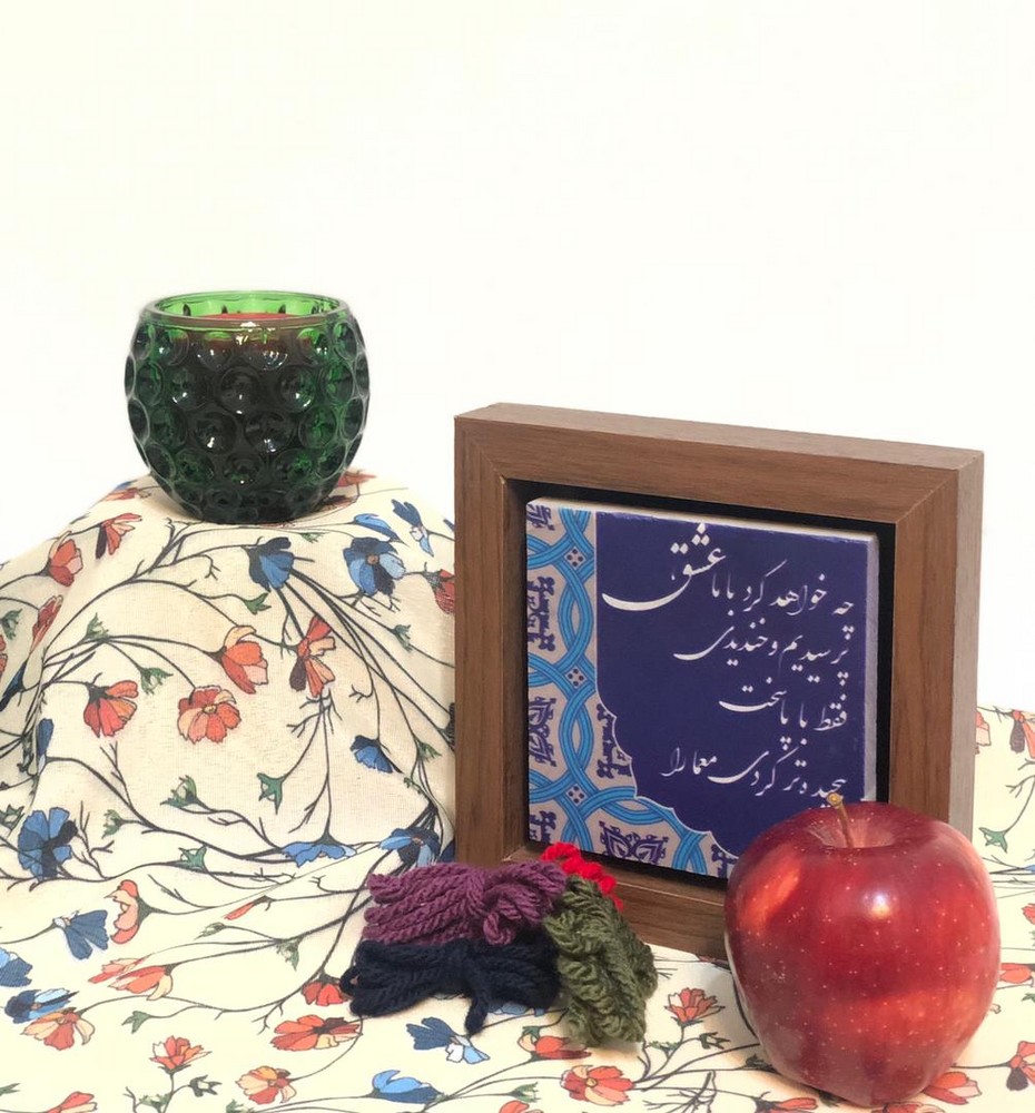 شمع شیشه ای مشجر کروی