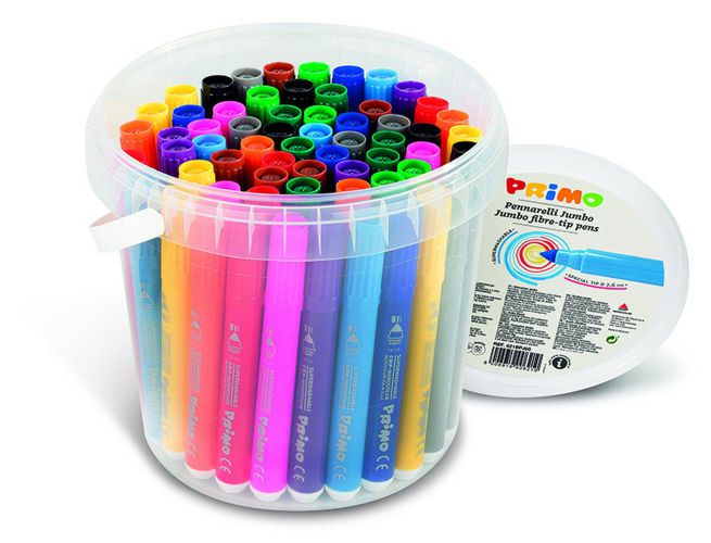 ماژیک نقاشی جامبو 12رنگ قوطی پلاستیکی 60تایی