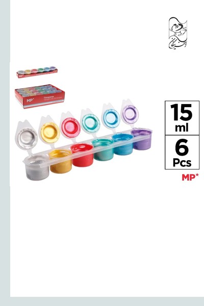 گواش 6رنگ 15MM متالیک