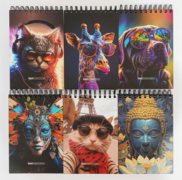 دفتر یادداشت20*14جلد سخت استیکردار نارنیا