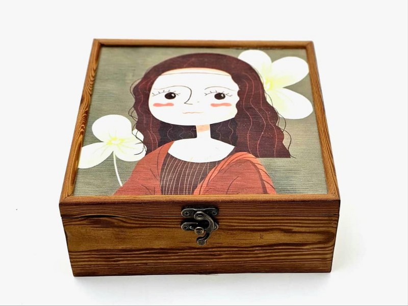 جعبه چوبی قفل دار 20*20