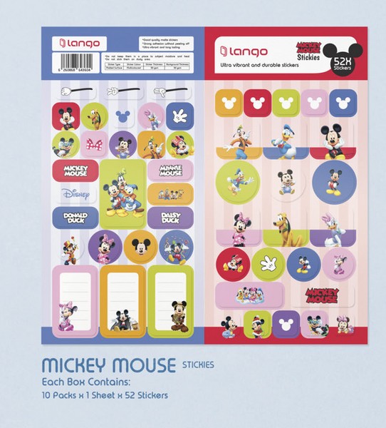 10-استیکر 52 تکه Mickey Mouse