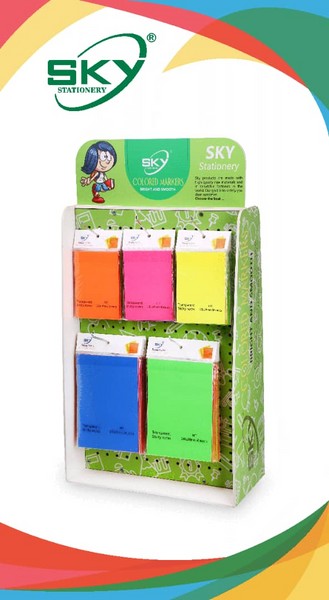 24-استیک‌نوت PVC شفاف رنگی (SKY)