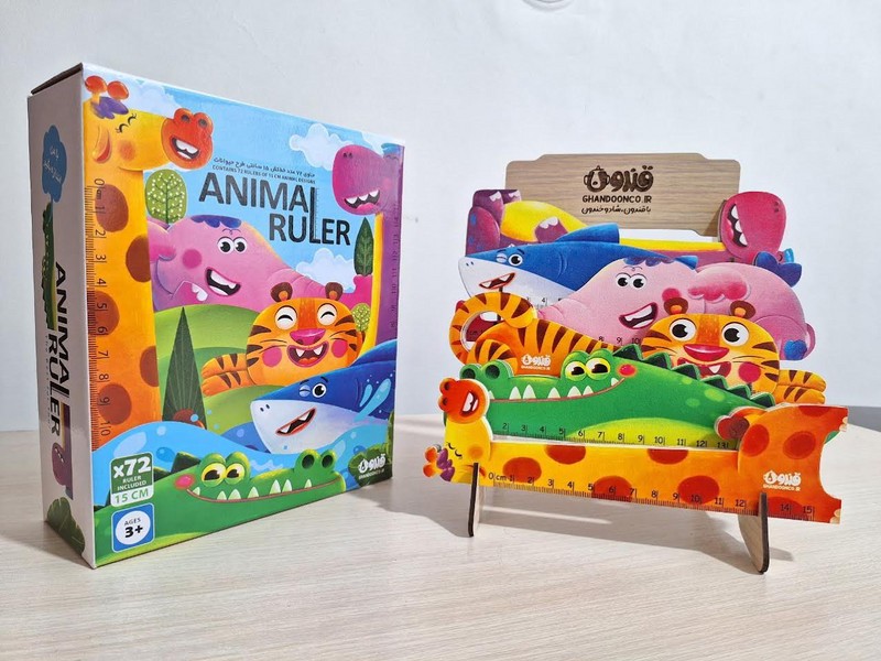 72-خط کش 15CM چوبی فانتزی به همراه استند