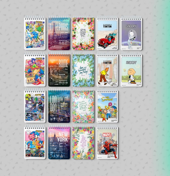 50-دفتر یادداشت 100برگ 10*15 طرح جور