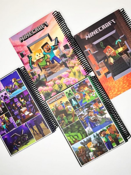 24-دفتر 100برگ‌ وزیری ‌سیمی ‌جلدسخت‌ ماینکرافت