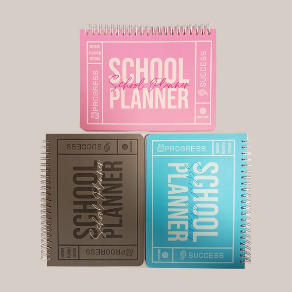 پلنر تحصیلی A5 مدل school تک‌رنگ A020-7/8/9