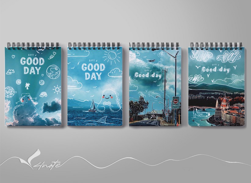 دفترچه‌یادداشت 80برگ 17*12 سیمی Good Day