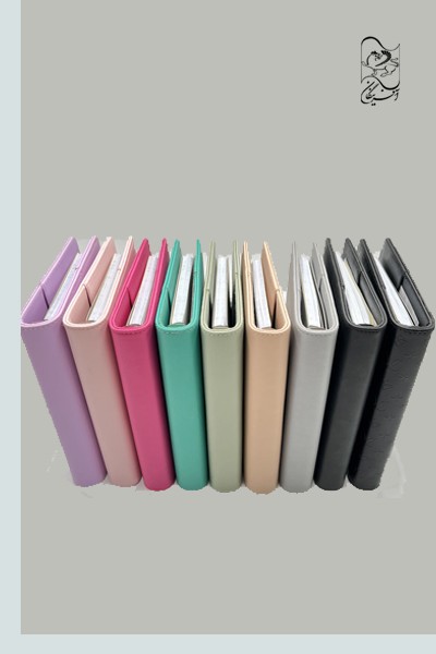 پلنرکلاسوری6حلقه‌فلزی100برگ‌A5چرم فیوژن