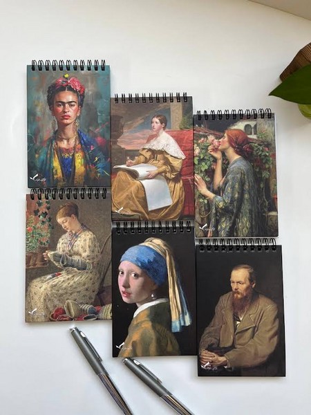 دفترچه‌یادداشت10*15سیمی فانتزیportriat