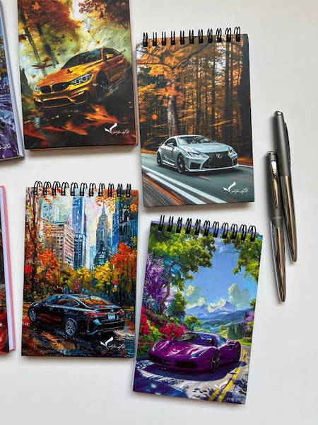 دفترچه‌یادداشت10*15سیمی‌فانتزی car