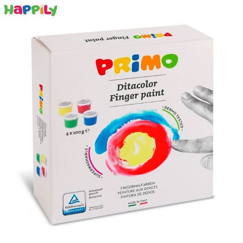 رنگ انگشتی100گرم بسته بندی مقوایی4رنگ