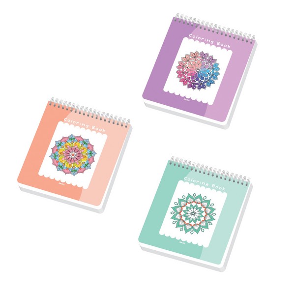 دفتر رنگ‌آمیزی 42برگ22*20 ماندالا 01/02/03-A062