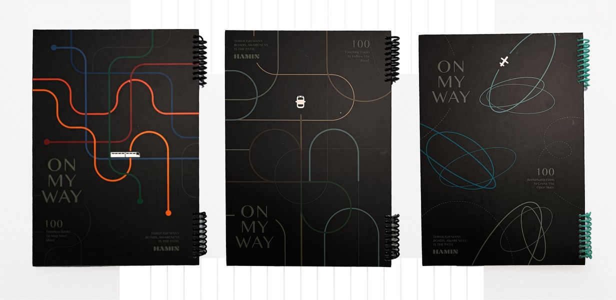دفتر 100برگ A4 جلدسخت سری On My Way