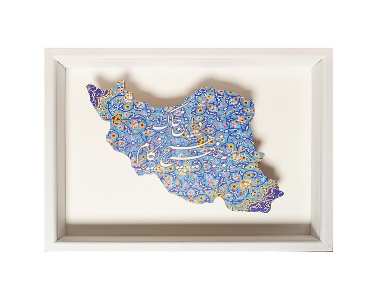 قاب کاشی‌برشی 30*20 نقشه‌ایران