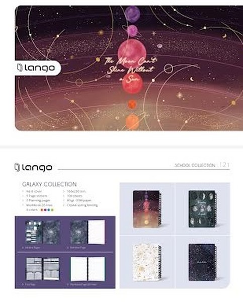 دفتر 100برگSchoolوزیری جلدسخت گلکسی