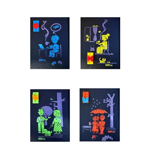 24-دفتر یادداشت A6 جلدسخت مدل لگو 8644