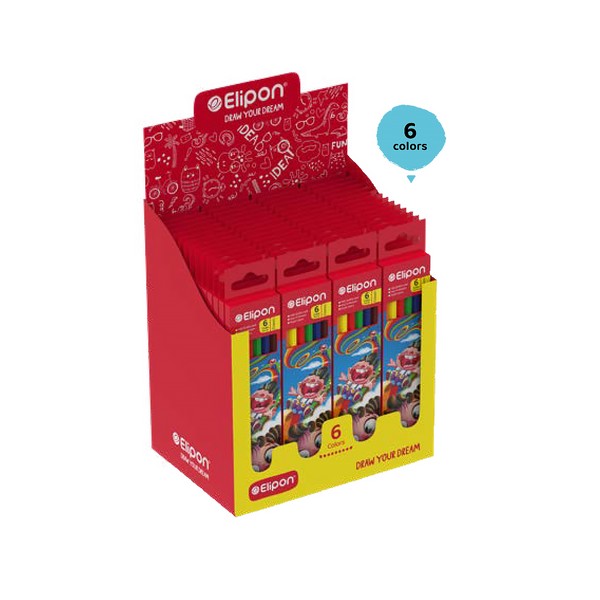 استند 48 عددی مدادرنگی 6رنگ جعبه مقوایی