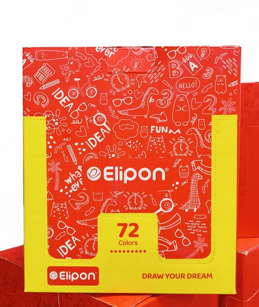 استند 4 عددی مدادرنگی 72رنگ جعبه مقوایی