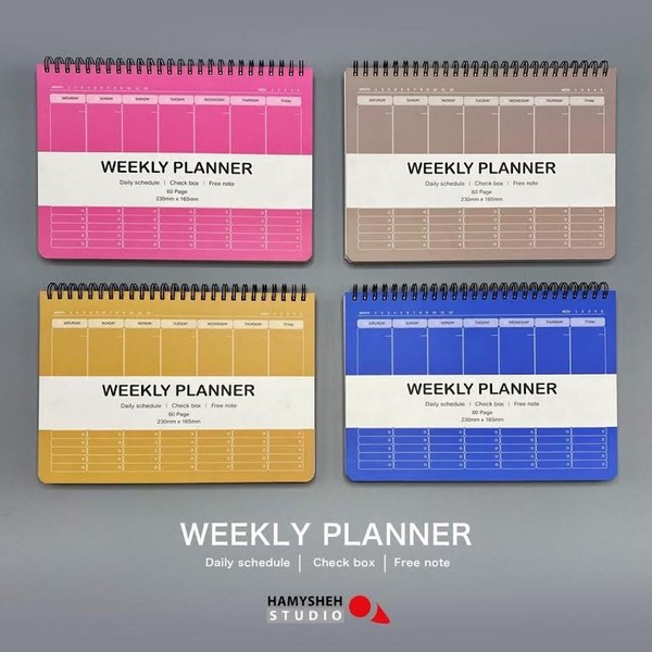 پلنر رحلی مدل weekly planner