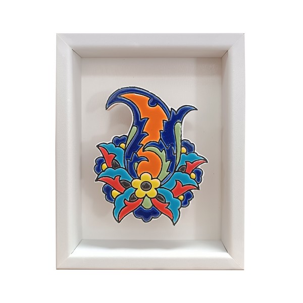 8-قاب کاشی‌برشی بته‌جقه