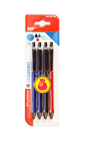 12-بلیستر 4عددی خودکار 0.7mm سه‌رنگ 