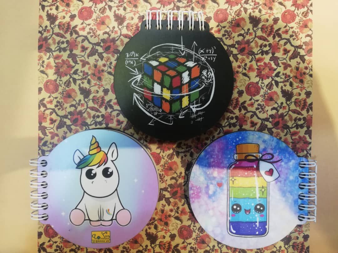 12-دفتر 10CM جلدچوبی مدل دایره‌ BB08