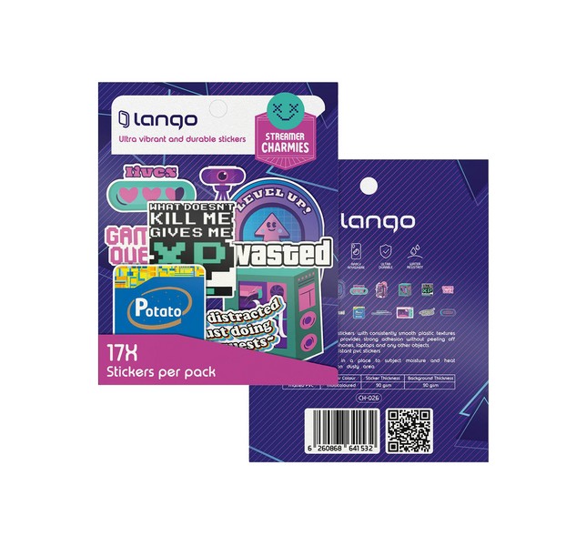 10-استیکر 17تکه چارمیز/ CHARMIES طرح Streamer کد CH-026