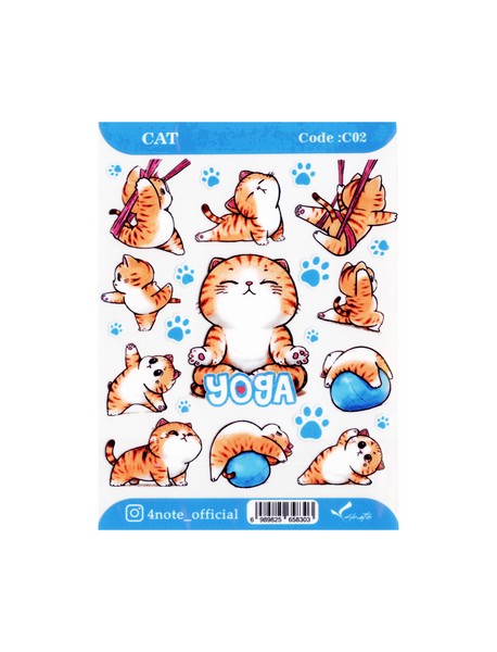 5-استیکر شفاف Cat کد C02