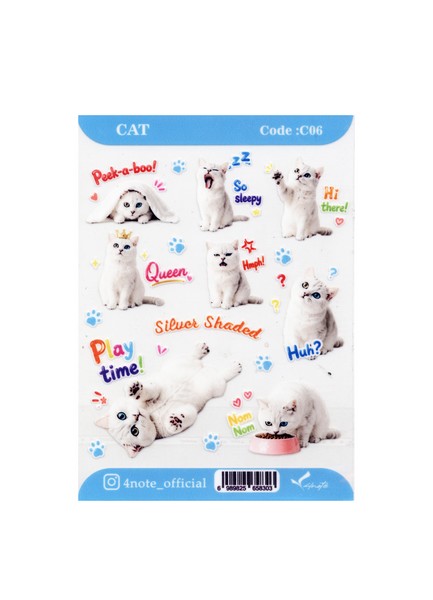 5-استیکر شفاف Cat کد C06