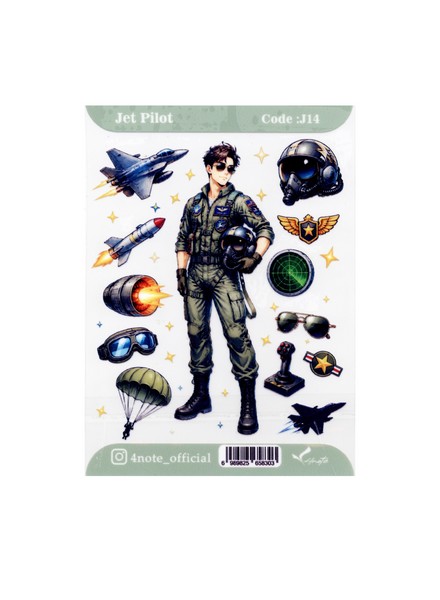 5-استیکر شفاف Jet Pilote کد J14