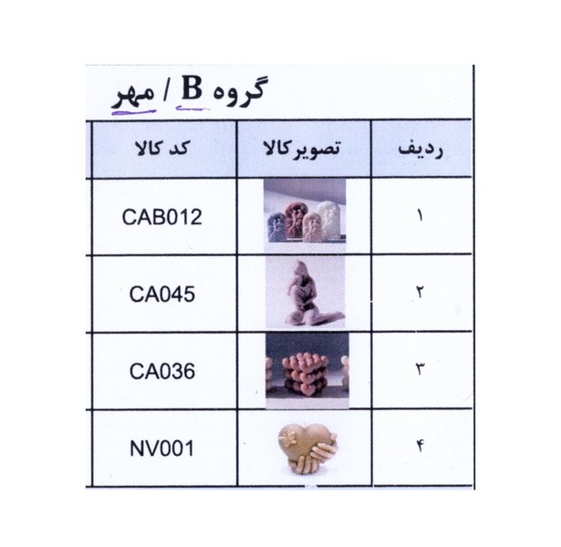 بسته 4عددی شمع‌دست‌ساز گروه/Bمهر