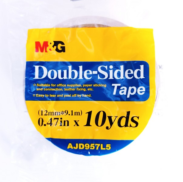 چسب‌نواری12MM*9.1Mدوطرفه سفید  