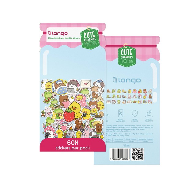 10-استیکر 60تکه Charmies Extera طرح Cute 