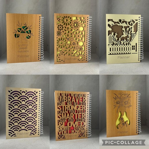 پلنر سالانه رقعی جلد چوبی