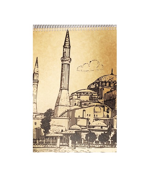 دفتر طراحی 60برگ A4 کرافت سیمی نیم‌روزان