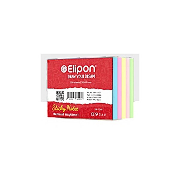استیک‌نوت 500برگ 10.1*7.6  5رنگ پاستلی SN-1001