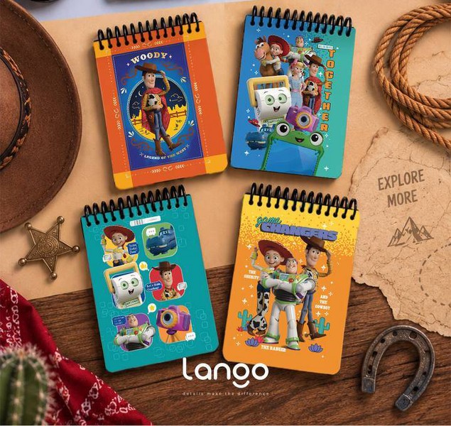 دفتر 100برگ 15*10 جلدسخت سیمی CH-2005 Toy Story