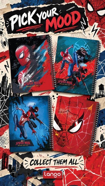 20-دفتر 100برگ School وزیری جلدسخت CH-2020 SpiderMan