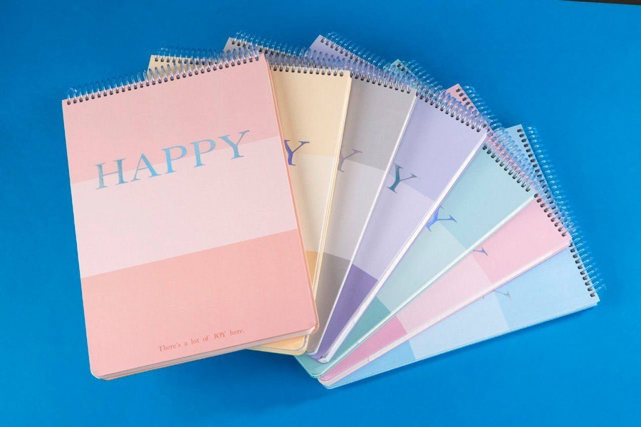 48-دفتر یادداشت سیم از بالا Happy Pro Note  A5