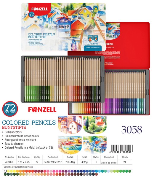 ‌24-مدادرنگی 72رنگ Creative جعبه‌فلزی 3058