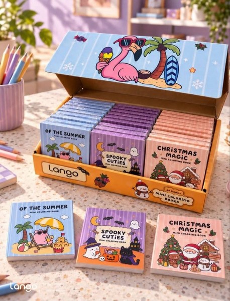 رگلام 30عددی دفترمینی‌رنگ‌آمیزی3 Mini Coloring Books