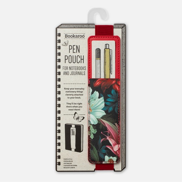 کیف قلم/Pen Pouch چرمی Dark Floral قرمز 21303