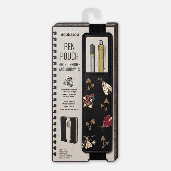 کیف قلم/Pen Pouch چرمی Moths مشکی 21312