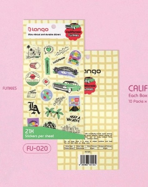 10-استیکر 21 تکه فانکیز California