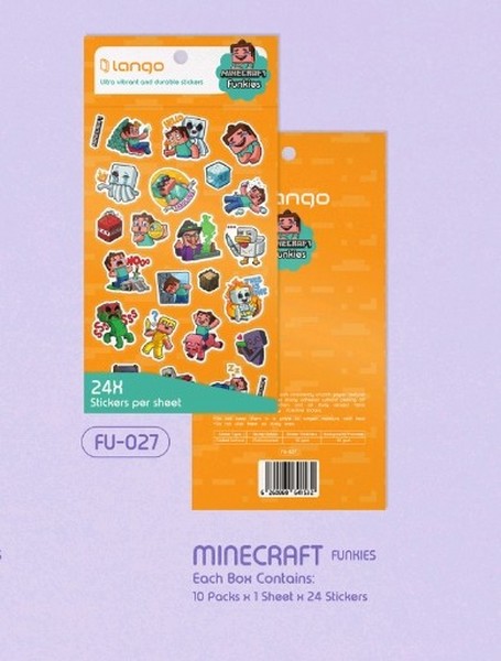 10-استیکر 24 تکه فانکیز Minecraft