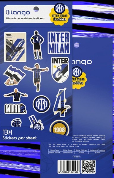 10-استیکر 13 تکه فانکیز fu-050 Inter Milan